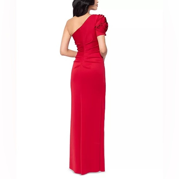 XSCAPE
Women's Floral-Sleeve One-Shoulder Gown - Picture 2 of 4